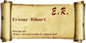 Ertner Róbert névjegykártya